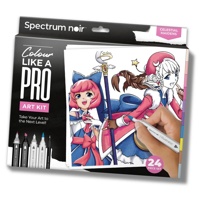 Image of Crafters Companion Spectrum Noir Pro Colour Art Kit Celestial Maidens - Multi Multi One Size