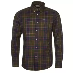 Image of Barbour Mens Wetherham Tailored Shirt Greystone XL