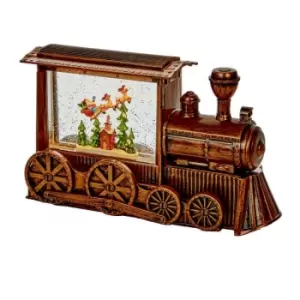 Image of Premier Train Water Spinner Christmas Decoration (One Size) (Gold)