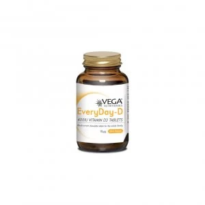 Image of Vega Everyday D 400iu Chewable Tablets - Blackcurrant 100s