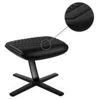 Image of noblechairs Real Leather Footrest - Black
