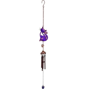 Image of Purple Slinky Cat Windchime
