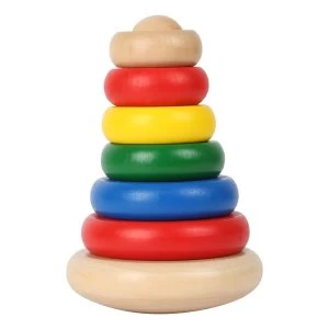Image of Legler - Small Foot World Wobble Pyramid Wooden Kid's Toy (Multi-colour)
