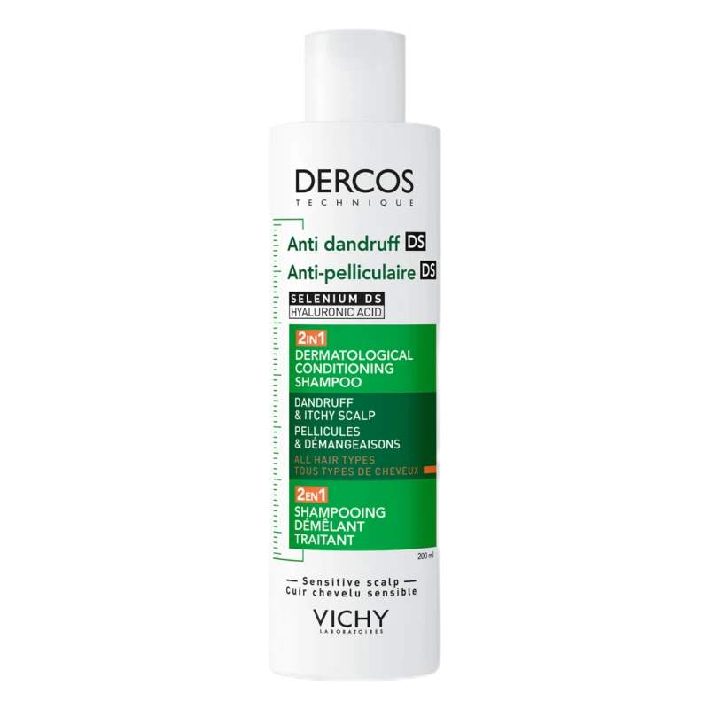 Image of Vichy Dercos Anti Dandruff 2-in-1 Dermatological Conditioning Shampoo 200ml