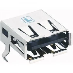 Image of Lumberg 2410 06 USB 2.0 Connector Socket horizontal mount Build in coupling type A angled SMT
