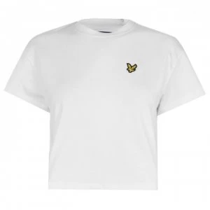 Image of Lyle and Scott Cropped T-Shirt - White 626