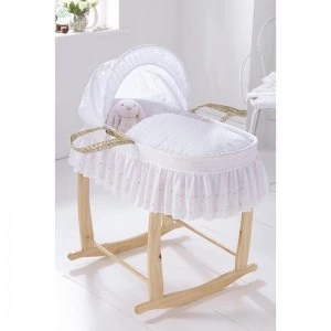 Image of Clair de Lune Broderie Anglaise Palm Moses Basket