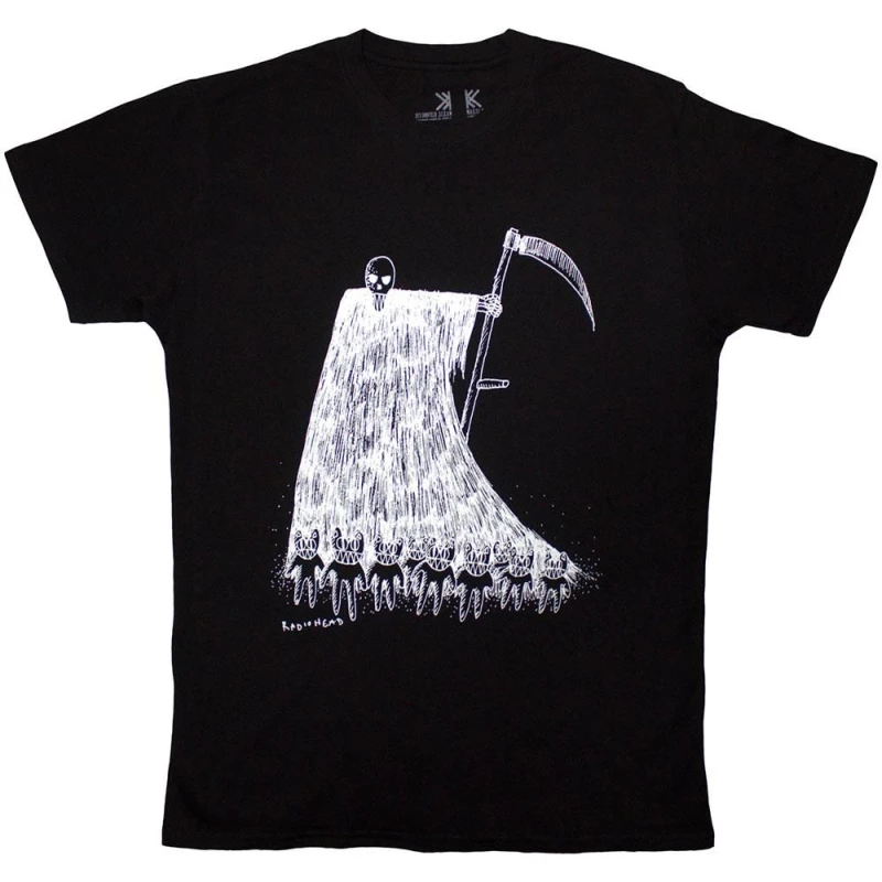 Image of Radiohead Mens Grim Reaper T-Shirt in Black Size: Medium Black Male M