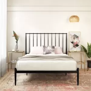 Image of Giulia Modern Metal Bed Black Double UK By Dorel