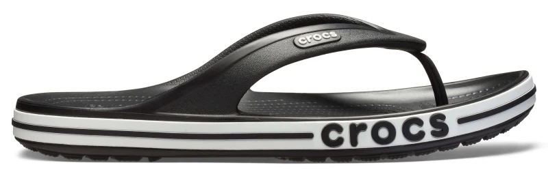 Image of Crocs Unisex Bayaband Flips Black / White W8/M7