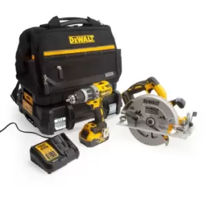 Image of DEWALT - 18V xr DCD796 Combi Drill & DCS570 Circular Saw (2 x 5.0Ah Batteries) DCD796SAWDEAL