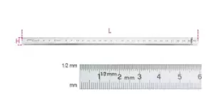 Image of Beta Tools 1682 Flexible Graduated Stainless Steel Ruler 1000mm 016820100