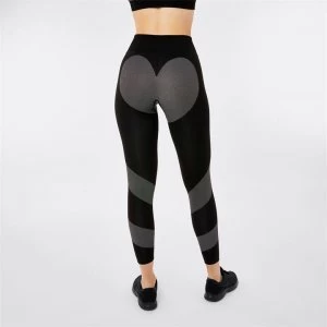 Image of USA Pro Heart Leggings - Black/Pink