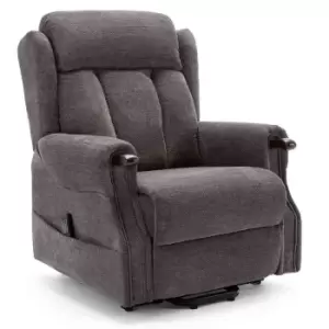 Image of Halton Fabric Dual Motor Rise Recliner - Charcoal
