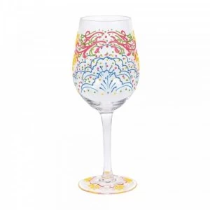 Image of Rose Henna Wine Glass