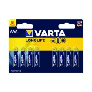 Image of Varta Longlife AAA Battery (Pack of 8) 04103101418