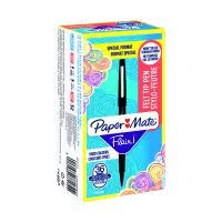 Image of PaperMate Flair Felt Tip Pens Medium Black Pack of 36 2077174