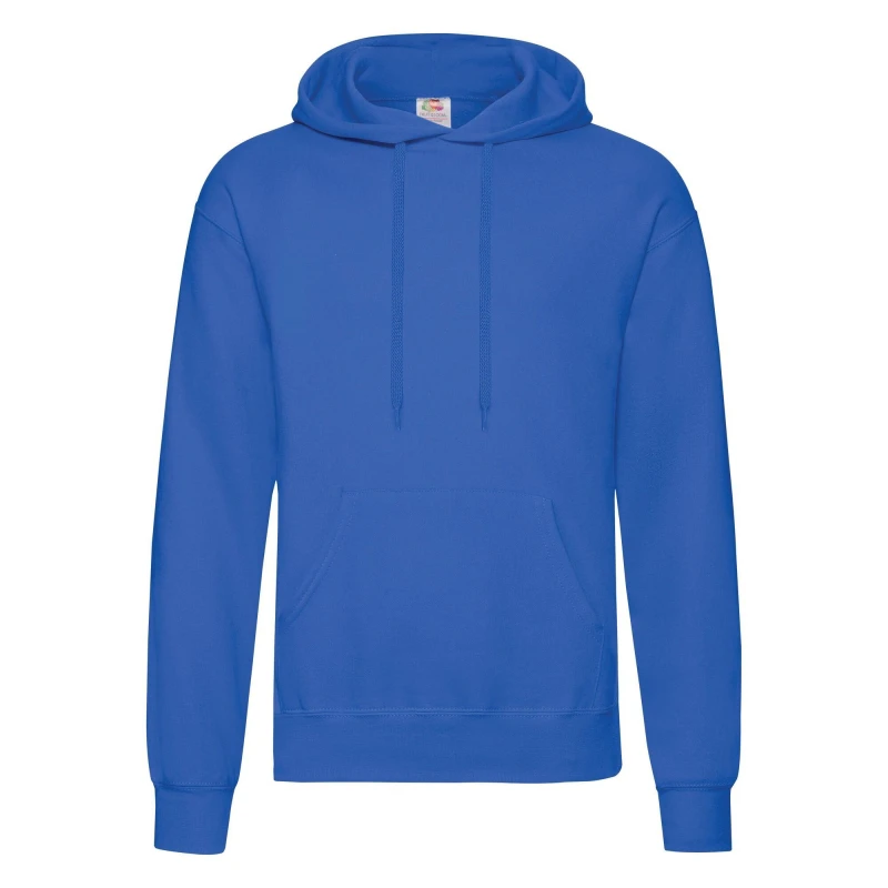 Image of Fruit of the Loom Mens Classic Hooded Sweatshirt in Blue Size: Small Blue Male S