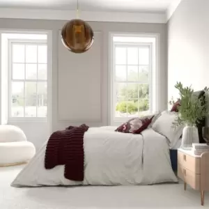 Image of Bedeck of Belfast Aris Woven Stripe Cotton Duvet Cover - Metallics