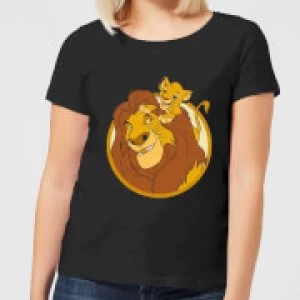 Image of Disney Mufasa & Simba Womens T-Shirt - Black