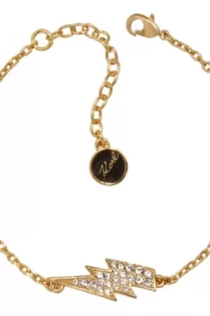 Image of Ladies Karl Lagerfeld Gold Plated Lightning Bolt Bracelet 5378165