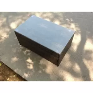 Image of Fimous Dark Brown Outdoor Rattan Oblong Rectangular Tea Coffee Table