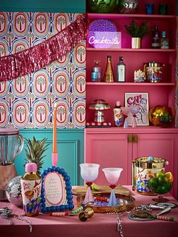 Image of ELEANOR BOWMER Set of 2 Lips Wine Glasses Multi-Coloured ONE SIZE