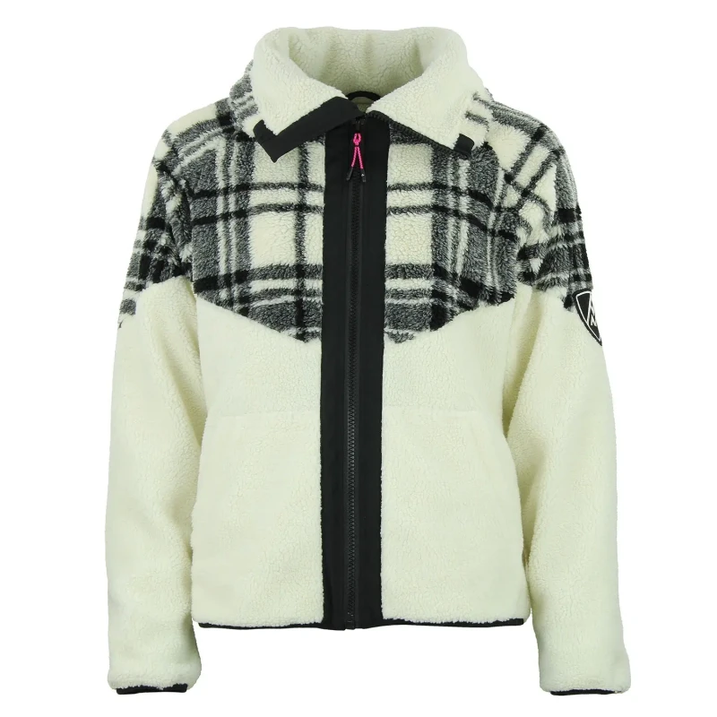 Image of Womens zipped fleece Peak Mountain Sherpa 350G Beige Female XL