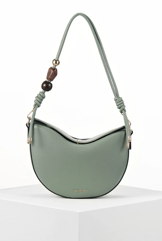 Image of Luella Grey Womens 'Cora' Saddle Crossbody in Green Green Female One Size
