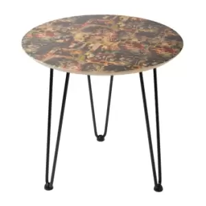 Image of Decorsome x Batman Collage Wooden Side Table - Silver