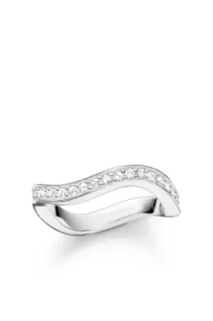 Image of Ladies Thomas Sabo Sterling Silver Size P.5 Ring TR2010-051-14-56