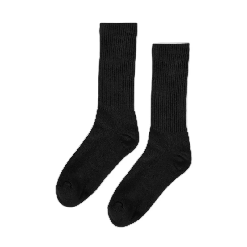 Image of Colorful Standard Football Socks Colorful Standard Organic Active Deep Black Noir Unisex 41/46