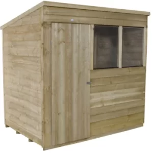 Image of 7x5ft Forest Natural Timber Overlap Pent Pressure Treated Wooden Shed