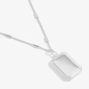 Image of Lockets Follow Your Dreams Rectangle Silver 46cm + 5cm Necklace 6260