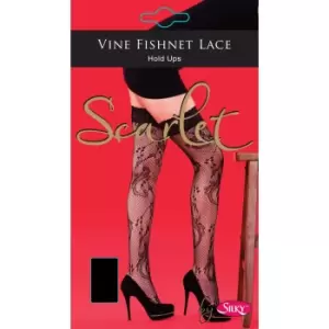 Image of Silky Womens/Ladies Scarlet Vine Hold Ups (1 Pair) (Medium (5ft-5ft8a)) (Black)