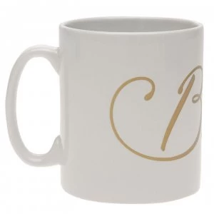 Image of Uncut Fancy Dress Bridal Mug - White Br