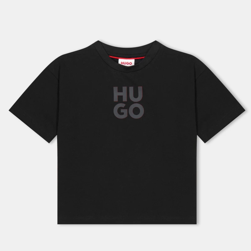 Image of HUGO Logo T-Shirt Juniors - Black One Size