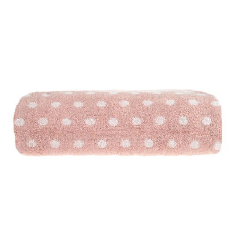 Image of Allure Bath Fashions Patterned Polka Dot Bath Sheet Towel - Pink
