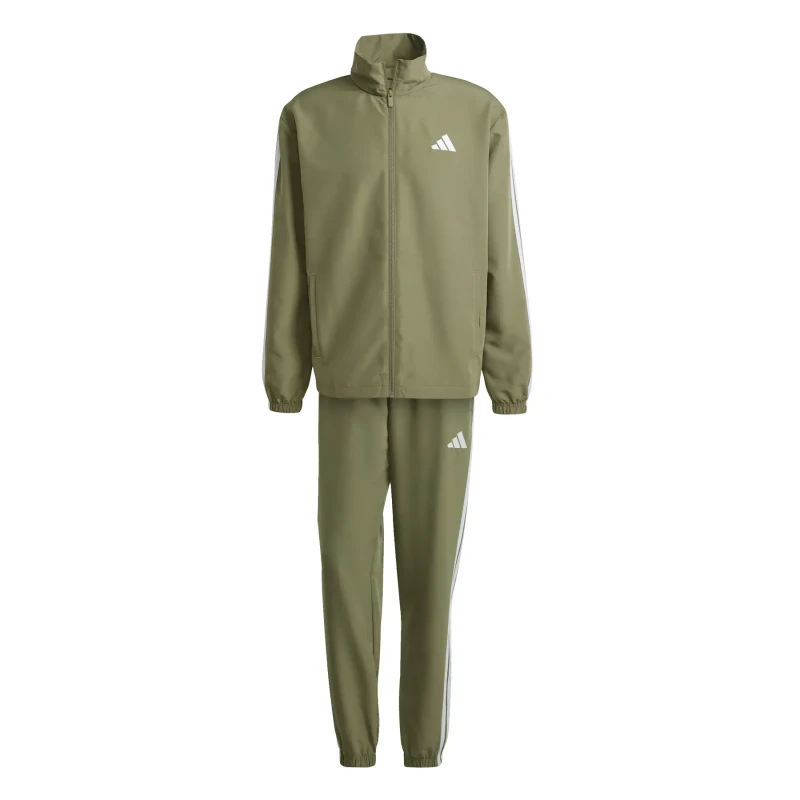 Image of Adidas SPORTSWEAR Sportswear Basic Tracksuit in Fabric with 3 Stripes olive Men XS;S;M;L;XL;XXL