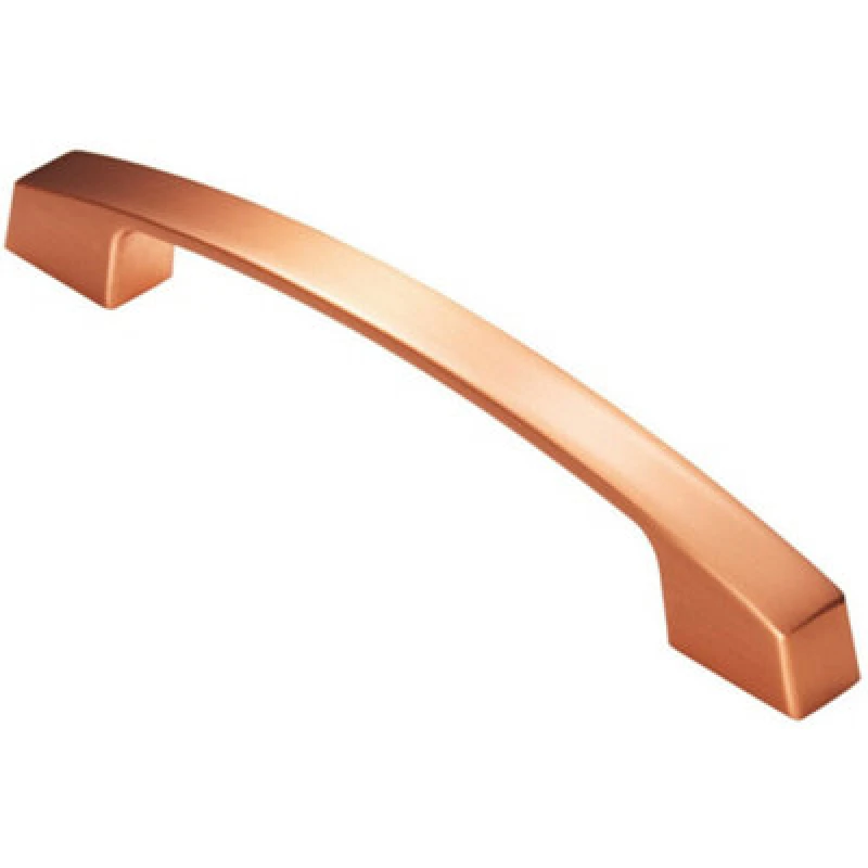 Image of Loops Curved Flat Faced Cupboard Pull Handle 160mm Fixing Centres Satin Copper Copper unisex