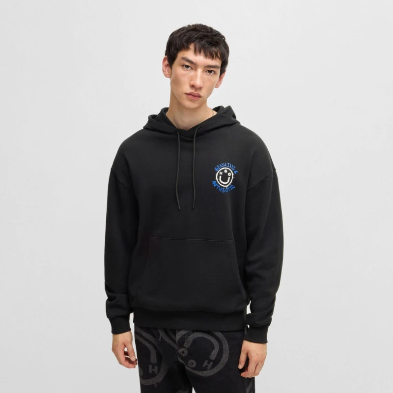 Image of Hugo Nothentico Seasonal Artwork Hoodie Black male M