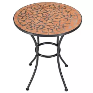 Image of Roma Round Mosaic Table Metal Stone Mosaic Weatherproof Garden Balcony Patio Mediterranean Design Outdoor Furniture 60cm Stylish Robust