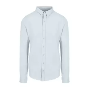 Image of AWDis So Denim Mens Oscar Knitted Long Sleeve Shirt (M) (Blue)