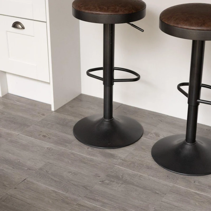 Image of D C Fix Self Adhesive Vinyl Floor Tiles Grey Wood Grey unisex 2 SQM