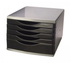 Image of Q Connect Drawer Set 5 Drawer Black/grey