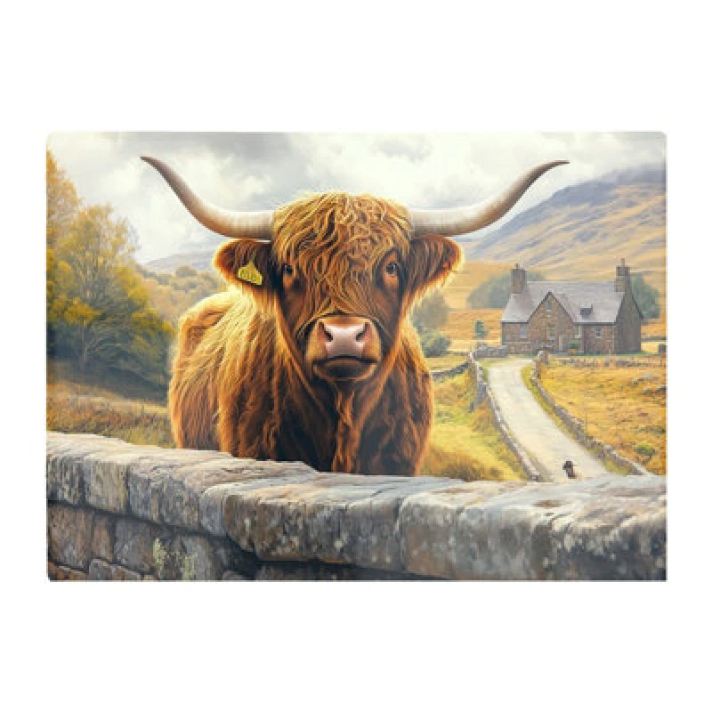 Image of Warren Reed Designer Scottish Highland Cow Chopping Board