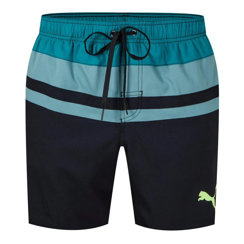 Image of Puma Logo Swim Shorts Mens - Black XS