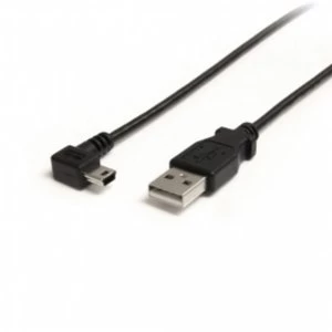 Image of 3 ft Mini USB Cable A to Right Angle Mini B