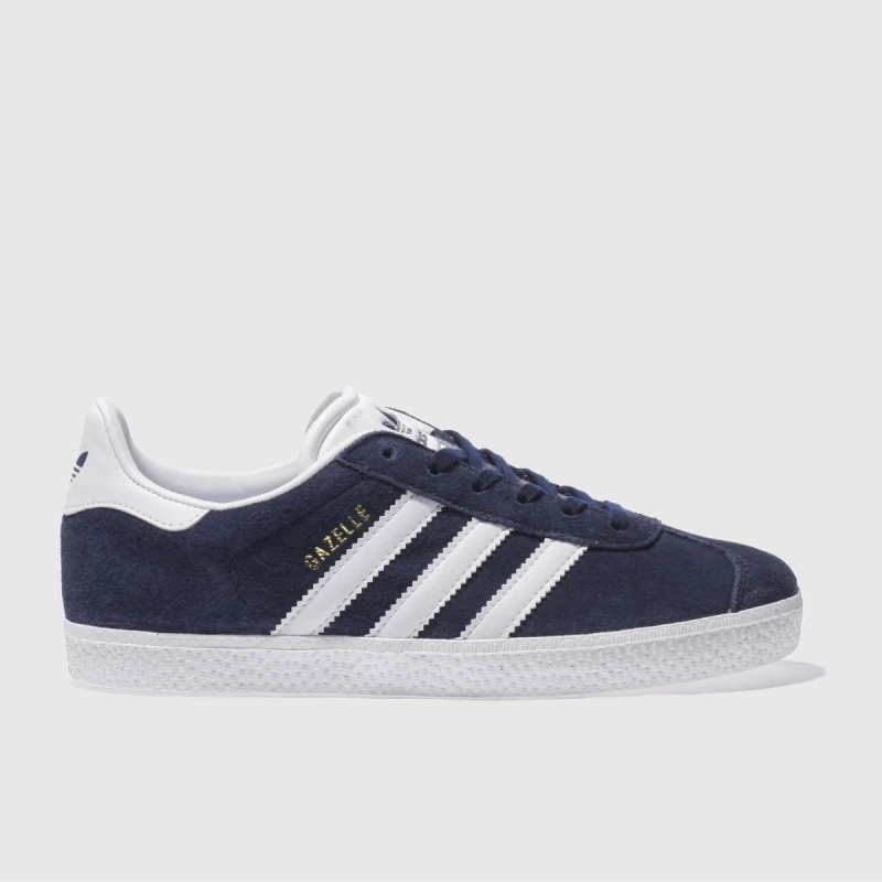 Image of adidas Navy & White Gazelle Youth Trainers Navy / White UK 5 (EU 38)