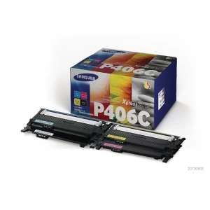 Image of Samsung Toner cartridge combo pack CLT P406C CLT P406CELS Original CMYK 1500 pages